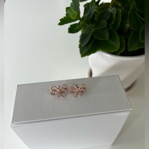 Kate Spade Rose Gold Double Bow Earrings